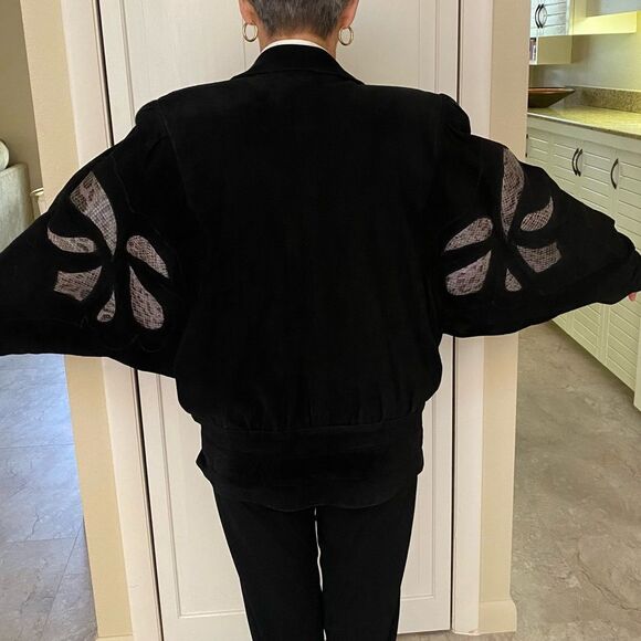 Vintage 80’s Suede and Leather Batwing Jacket - Picture 15 of 16